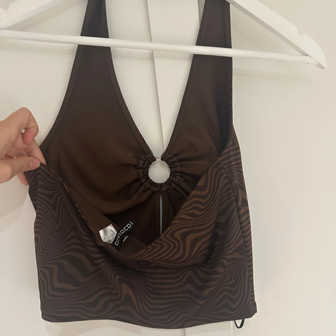 Brun mönstrad topp från h&m - 1