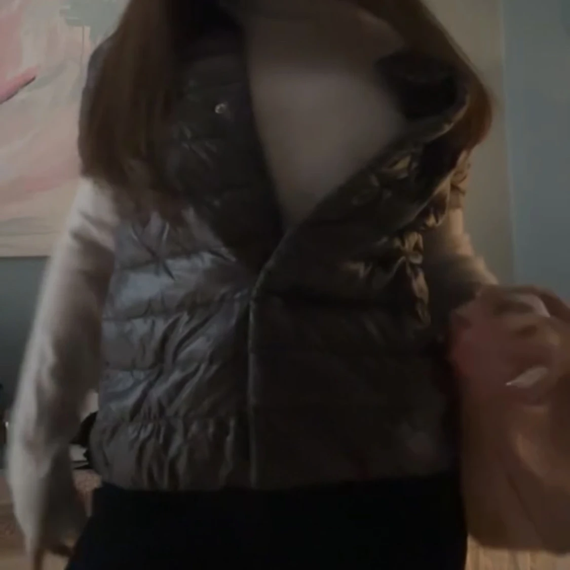 Grå dunväst med korta ärmar från Herno