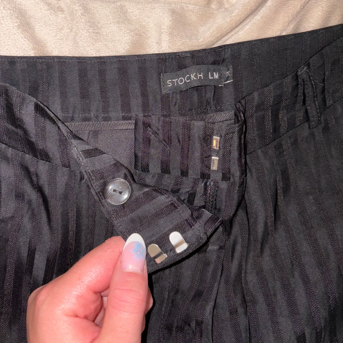 Svarta randiga kostymbyxor Stockh LM - 2