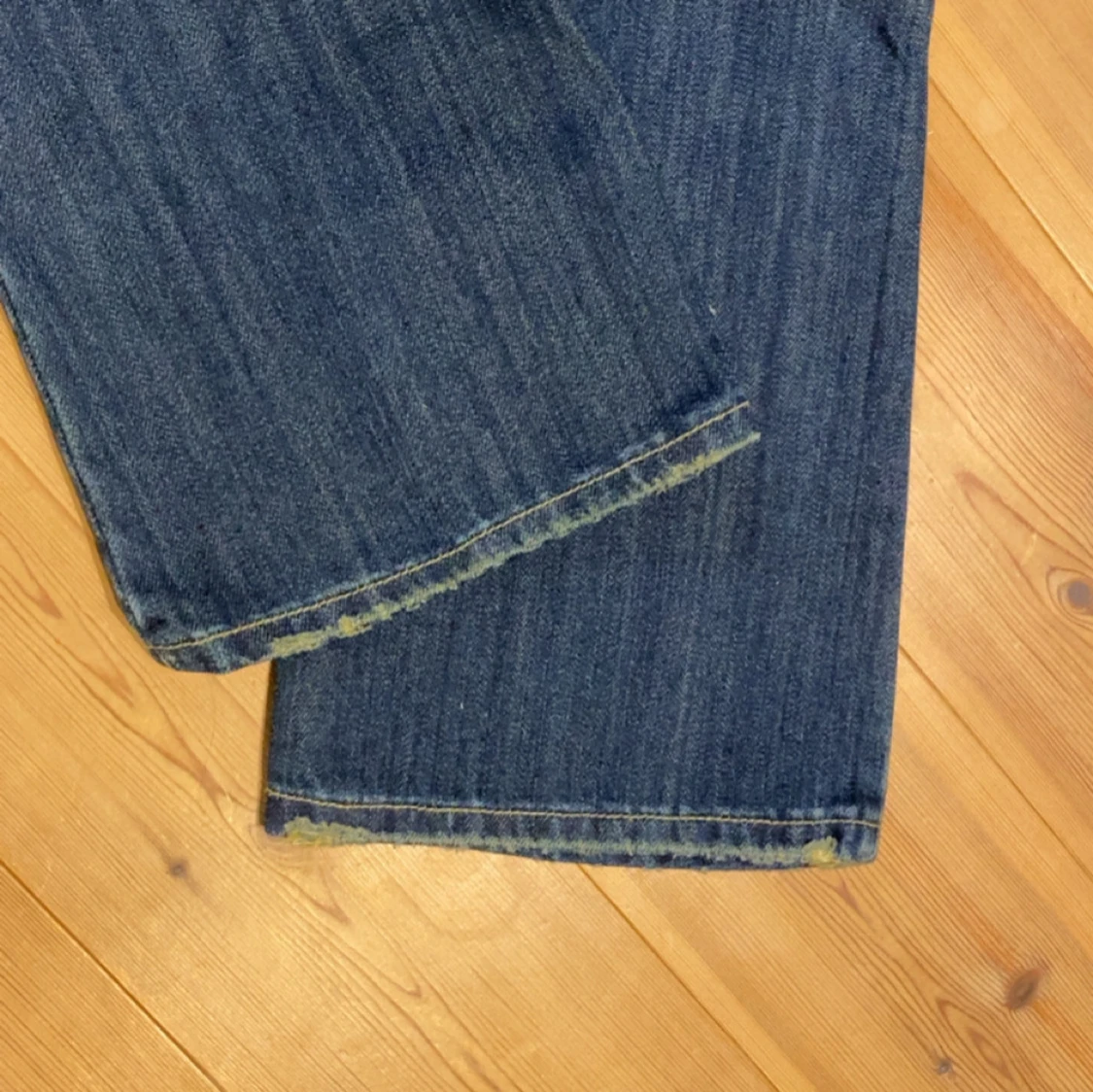 Blå lågmidjade bootcut jeans - 3