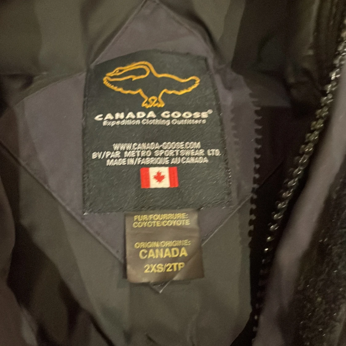 Mörkgrå Canada Goose dunjacka XS - 1