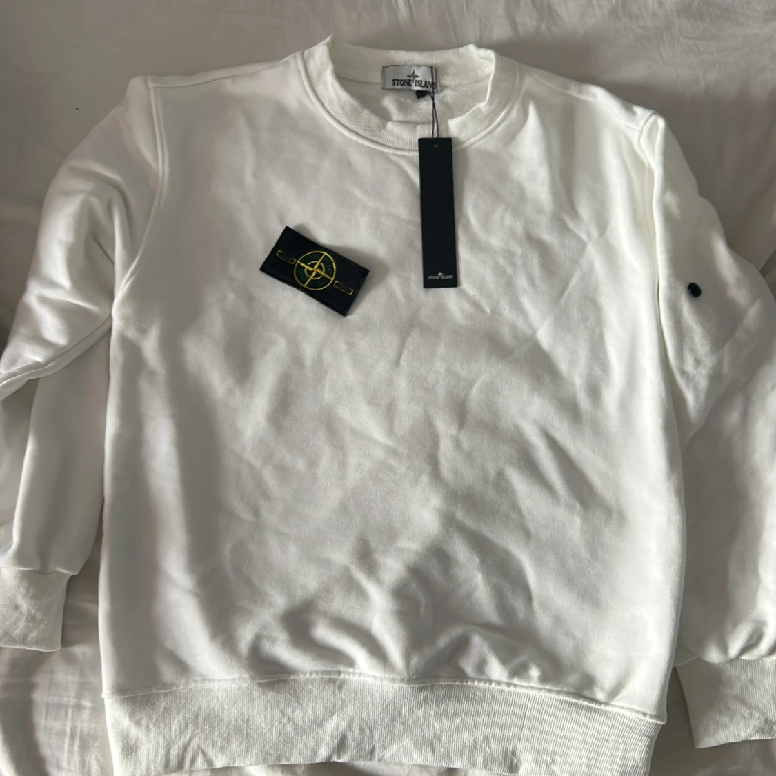 Vit sweatshirt från Stone Island