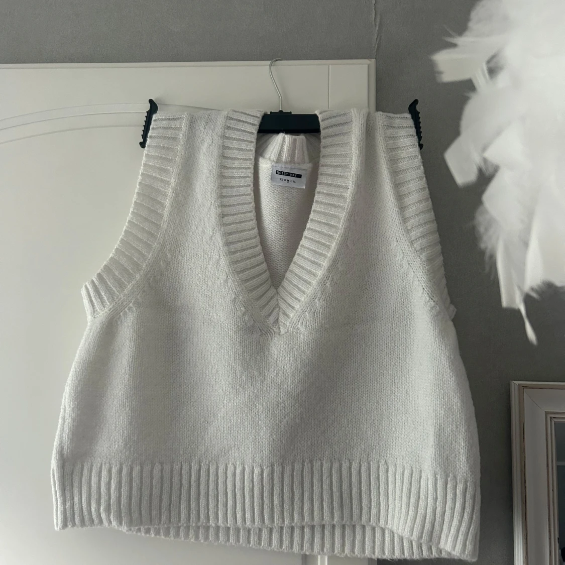 Vit stickad topp - 2