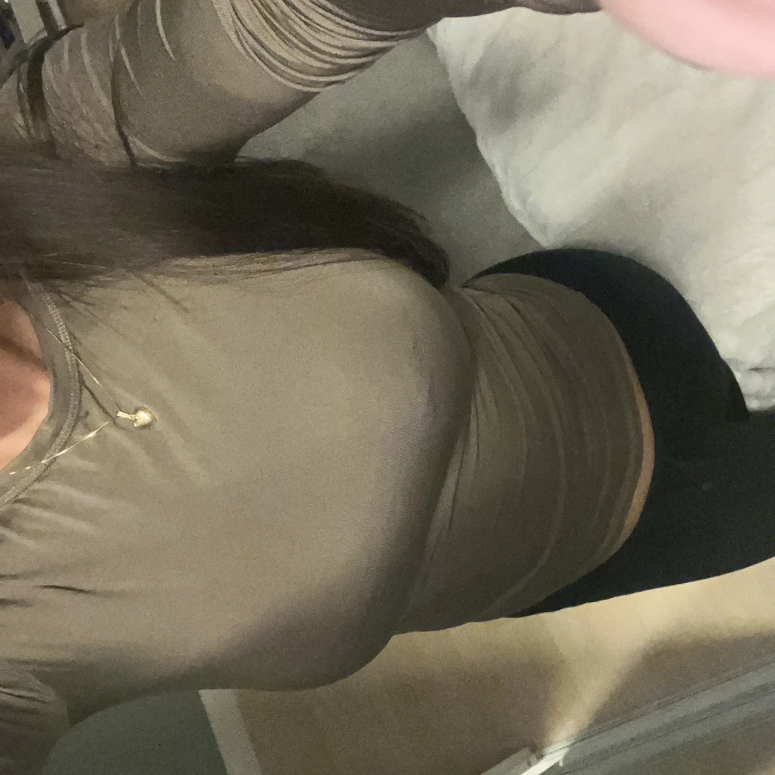 Khaki färgad långärmad tröja  - 2