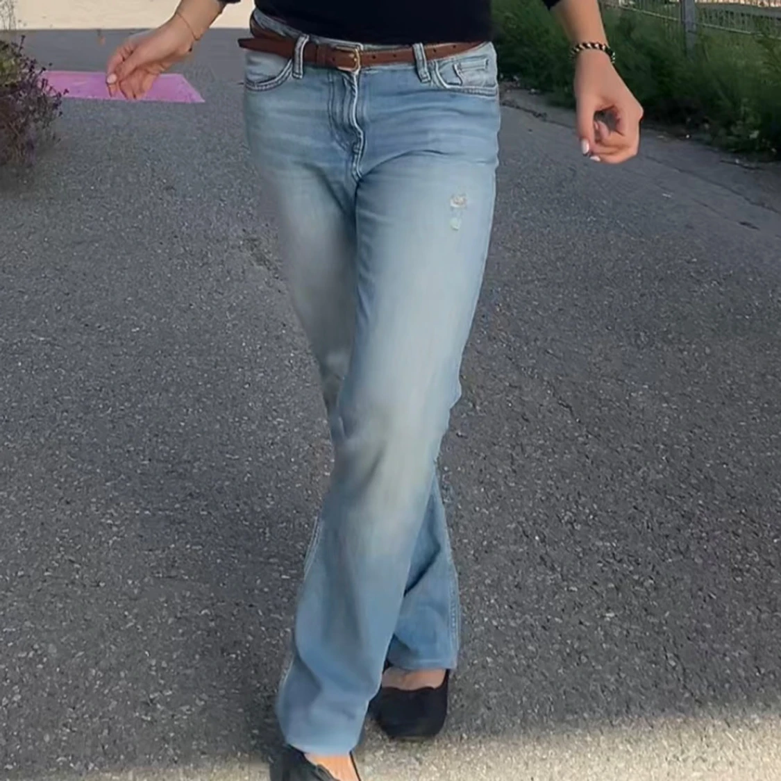 Bootcut ljusblå jeans - 1