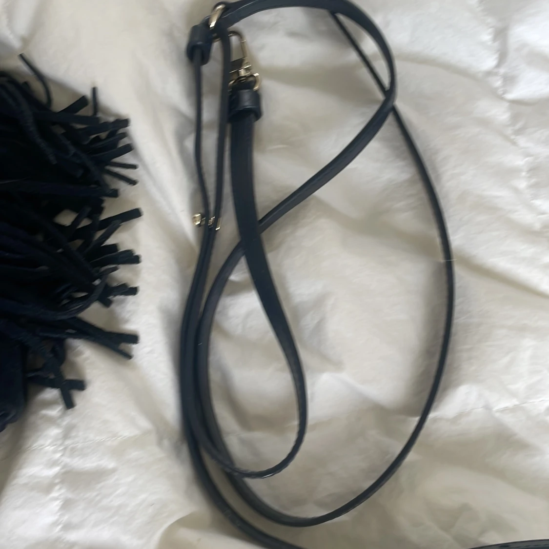 Blå fransad axelväska från Maje - 3