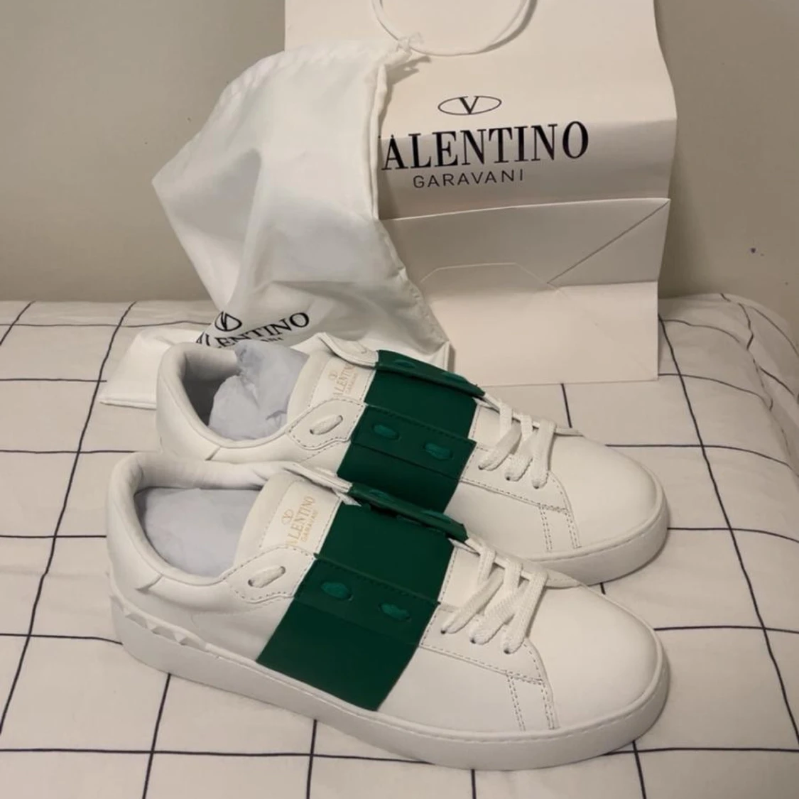 Valentino Garavani Open sneakers vit/grön - 1