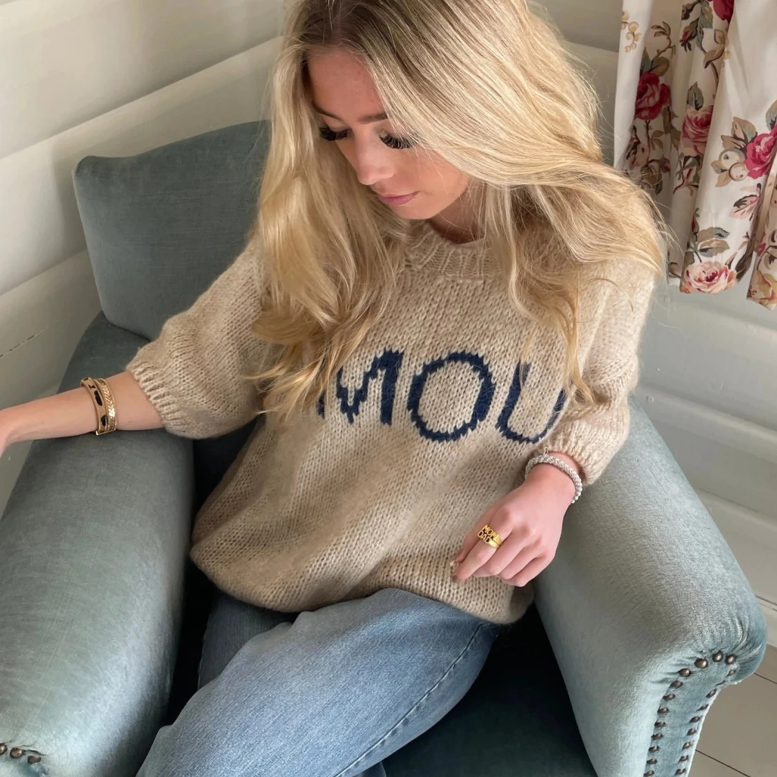 Stickad amour tröja  - 1