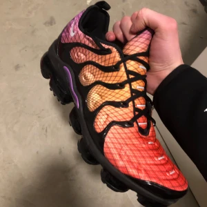 Nike Air Vapormax Plus - Säljer ett par Nike Air Vapormax Plus med en cool färggradient från röd till lila. Dom är nya inga defekter Storlek 47 men passar också 46