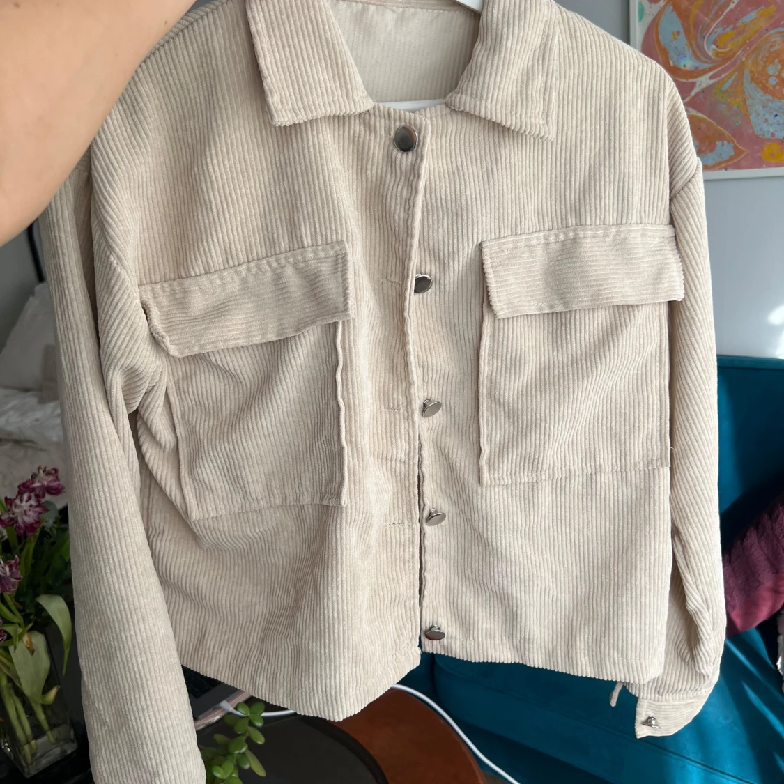 Beige manchesterjacka - 1