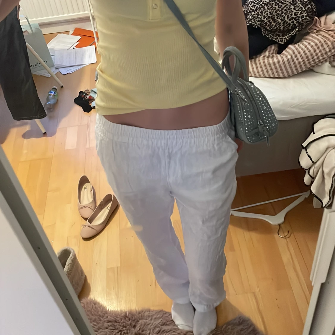 Vita linnebyxor från C&A