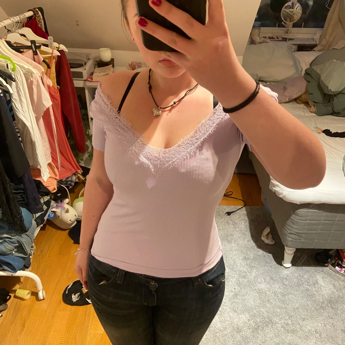 Lila spets tröja - 3