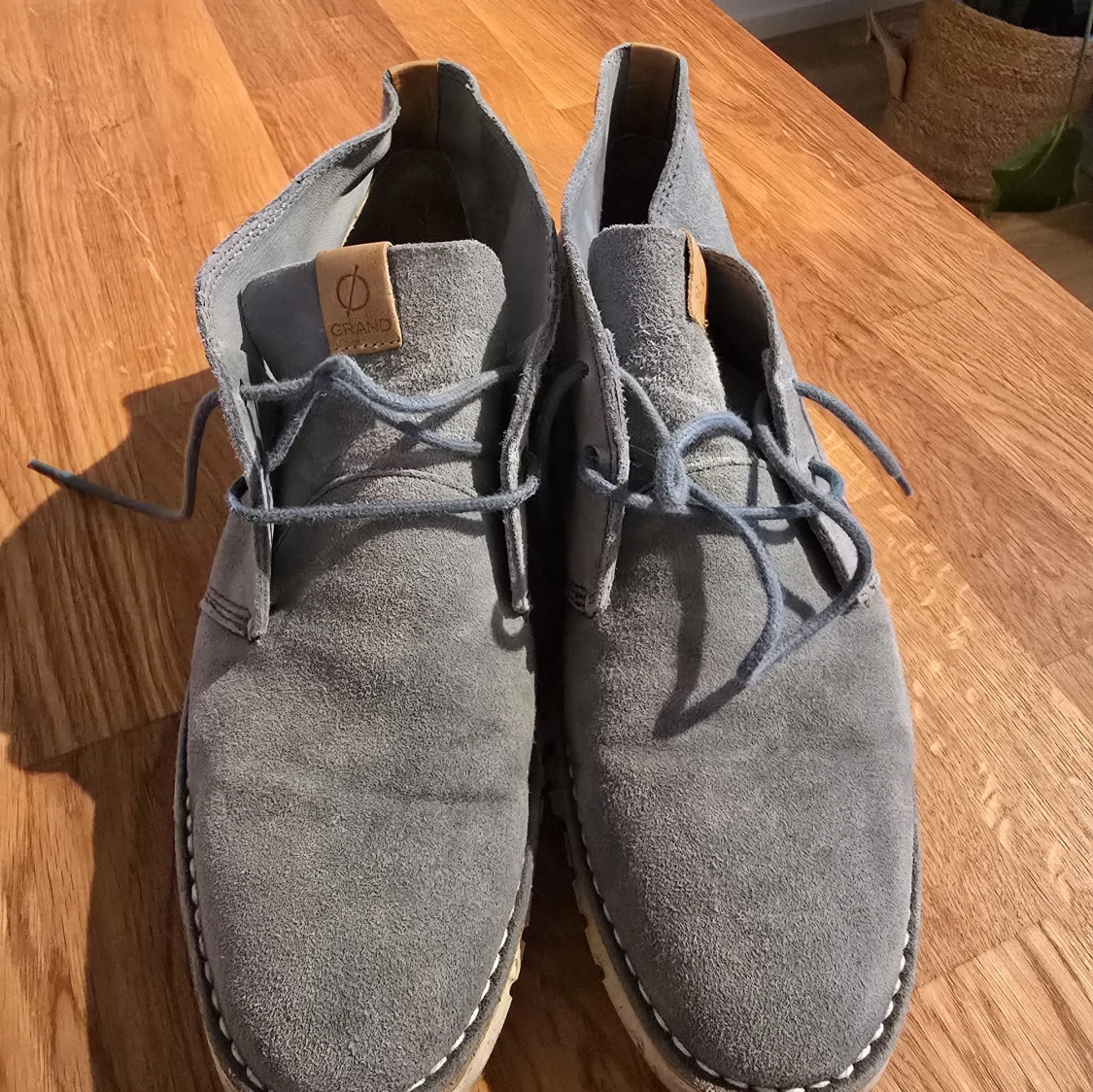 Ljusblå/gråblå mockaboots från Cole Haan - 3