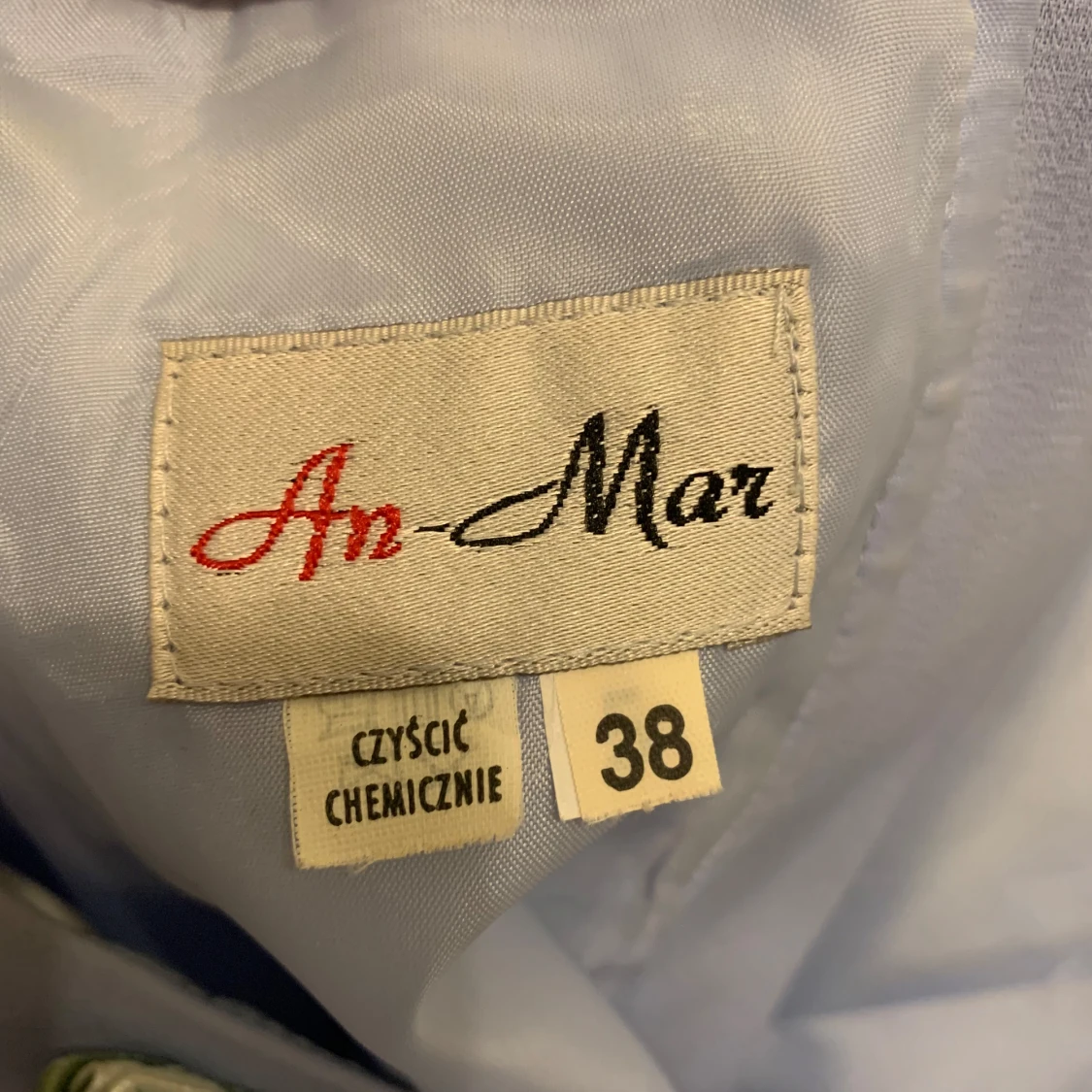 Ljusblå långklänning med snörning - 4