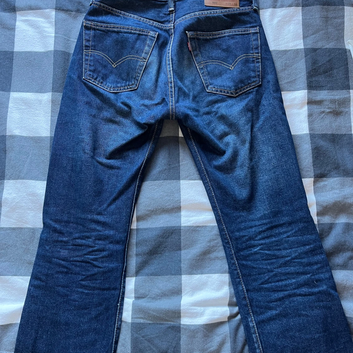Levi's 501 jeans i mörkblå denim - 3