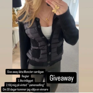 Moncler cardigan  - Följ mig på vinted yamenselling . Och lika inlägget för att vinna . Den är äkta köptes från hemsidan kvittot och äktihetsbevis finns. Om 30 dagar väljer jag en valfri vinnare från personer som följer mig på vinted 