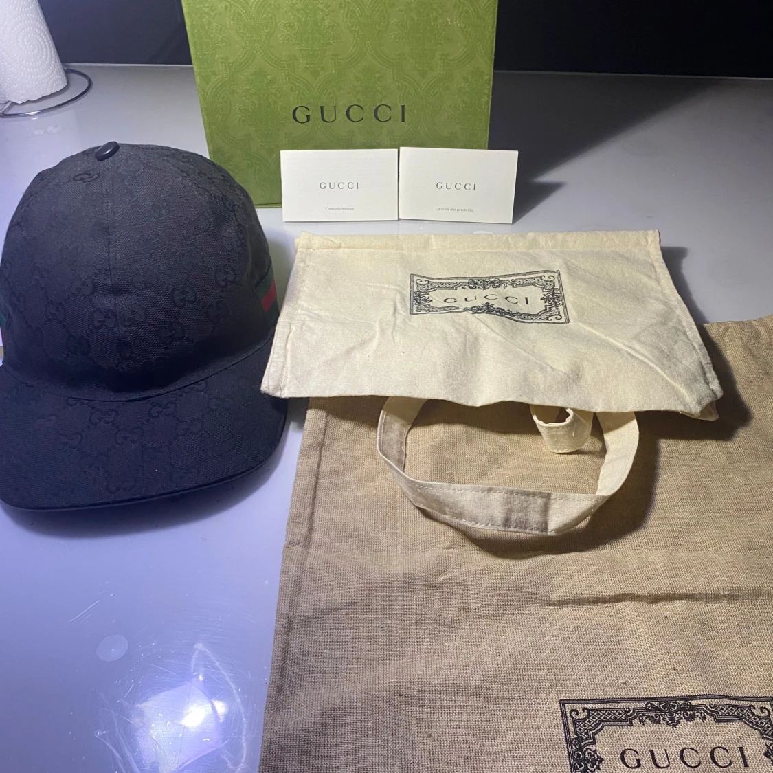 Äkta Svart keps från Gucci XS - 4