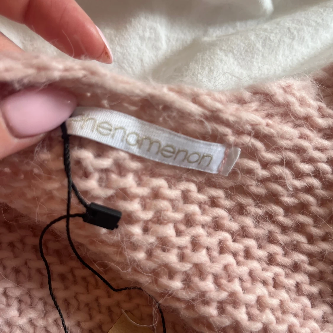 Ljusrosa stickad kofta - 3