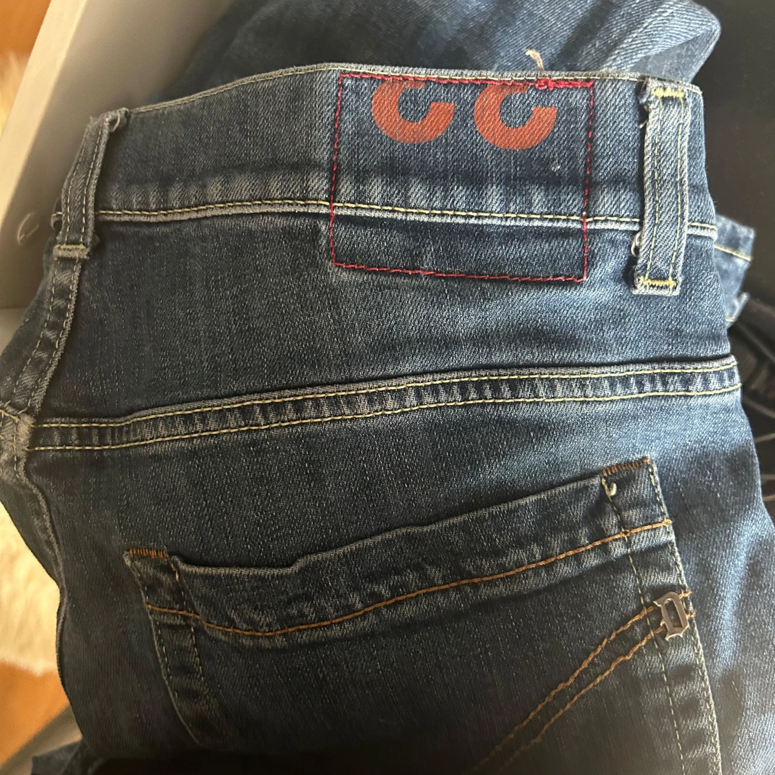 Blå skinny jeans från dondup, stl 33 - 3