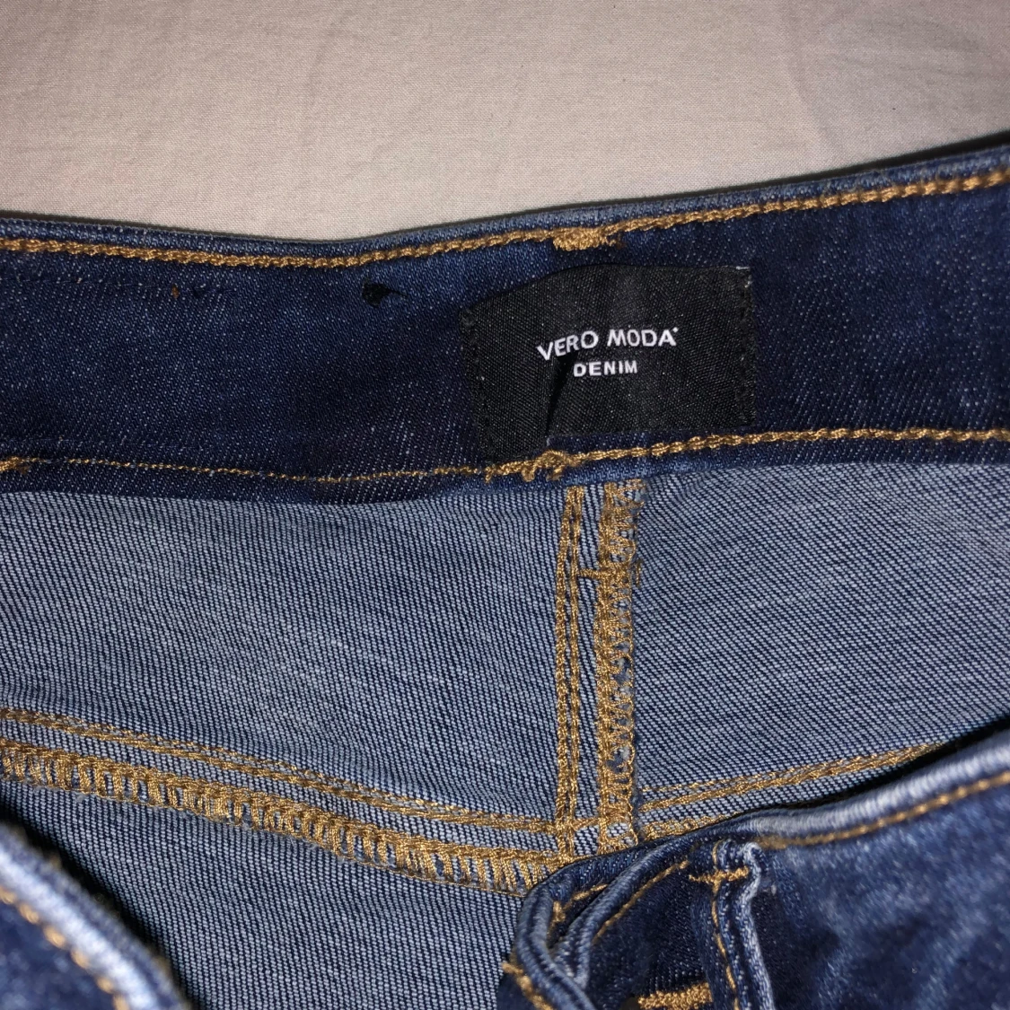 Mörkblå bootcut jeans - 3