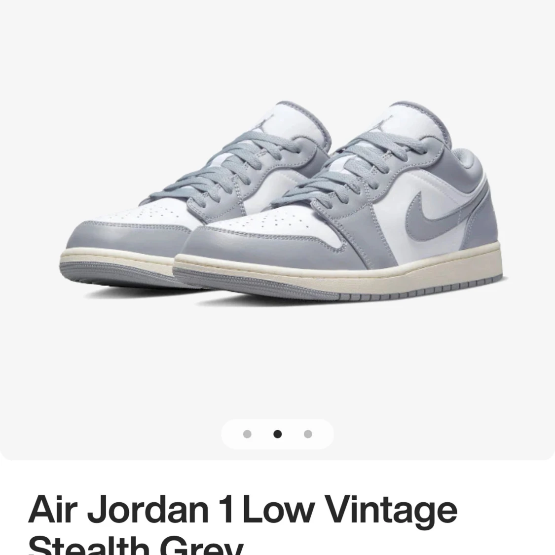 Nike Air Jordan 1 Low i grått och vitt - 4