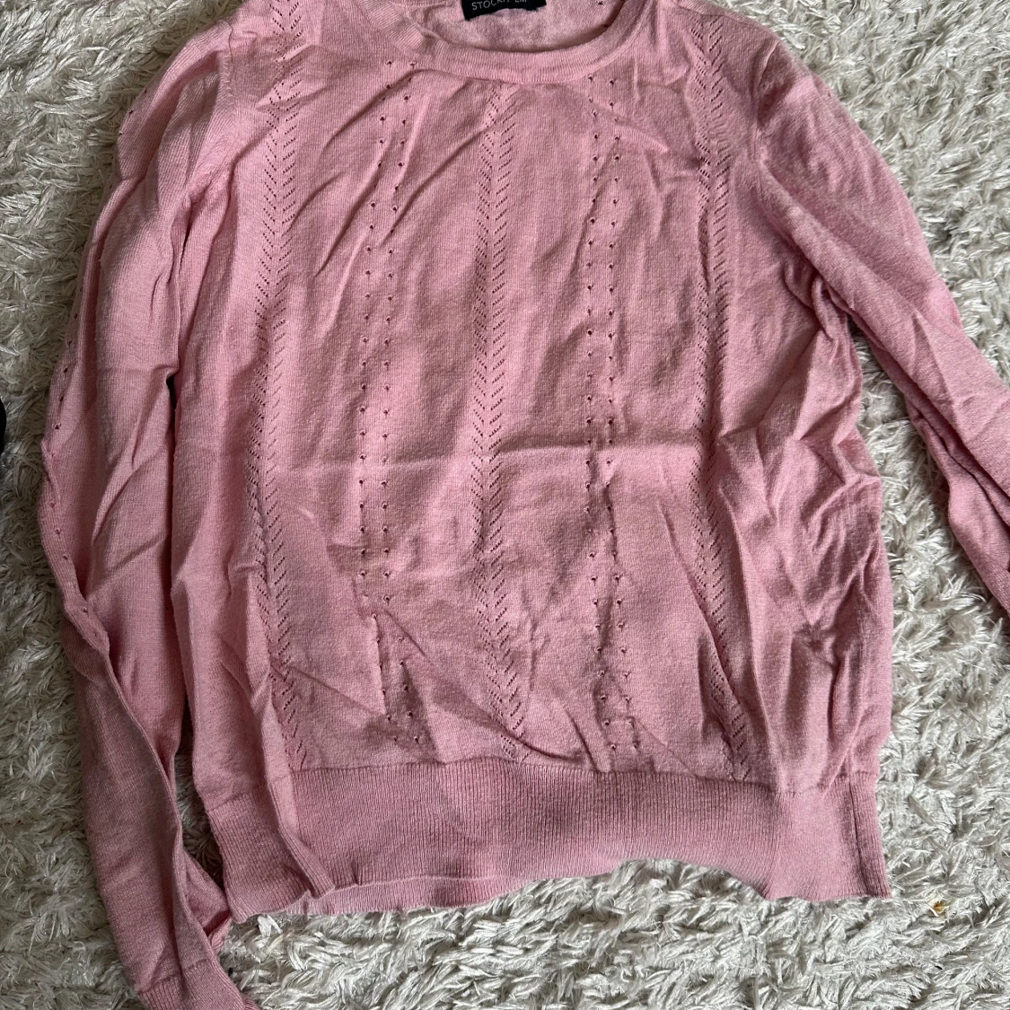 Stickad tröja i rosa och ljusblå från Stockh LM - 1