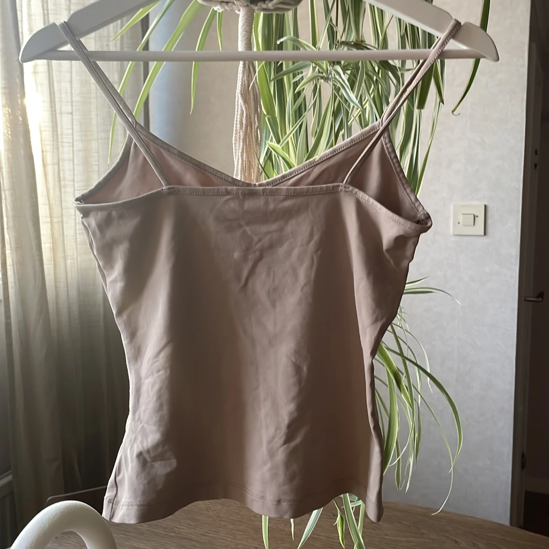 Beige linnetopp från H&M - 1