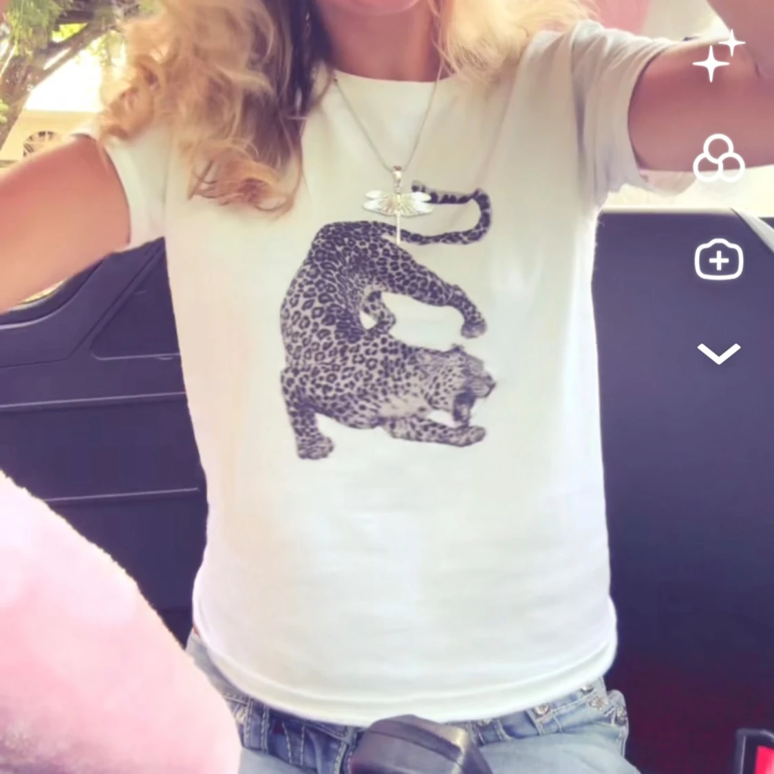 Baby tee med leopardtryck