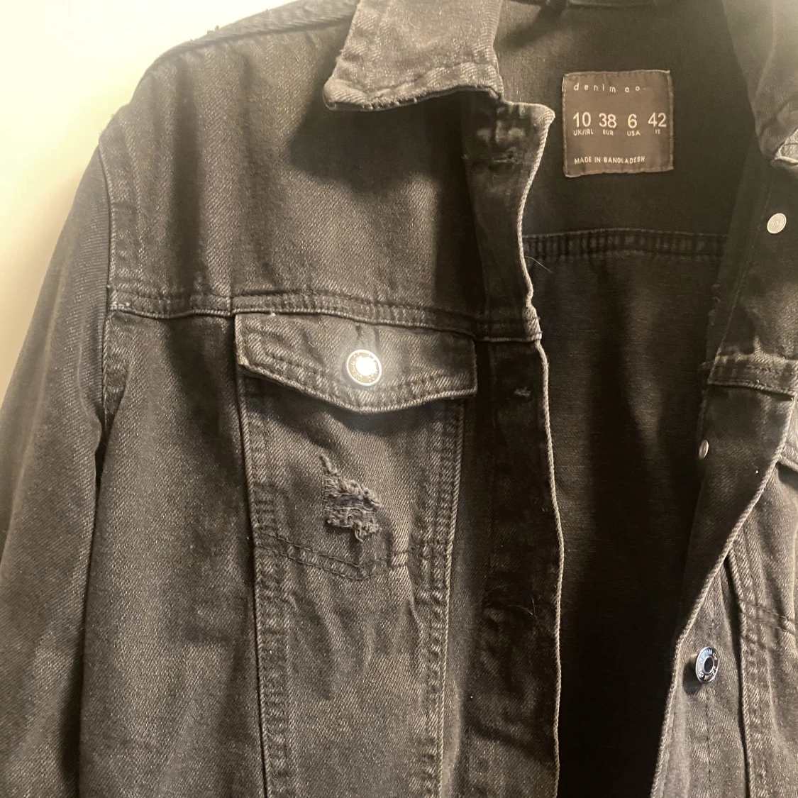 Svart denimjacka - 90