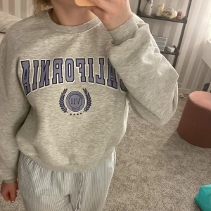 Gina tricot sweatshirt  - (Tar bara swish) den här jätte fina sweatshirten från Young Gina säljer jag för den börjar bli lite för liten den köptes för kanske cirka ett år sen frakten kommer bli ungefär 45 kronor om jag räknat rätt och köparen står för frakten❤️💖