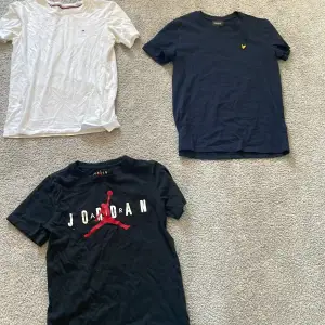3 st olika märkes tröjor som inte passar längre, Jordan tröja-152  Lyle skott- 158 Hilfigger-164 Styck pris: 75kr  Alla tre: 150kr