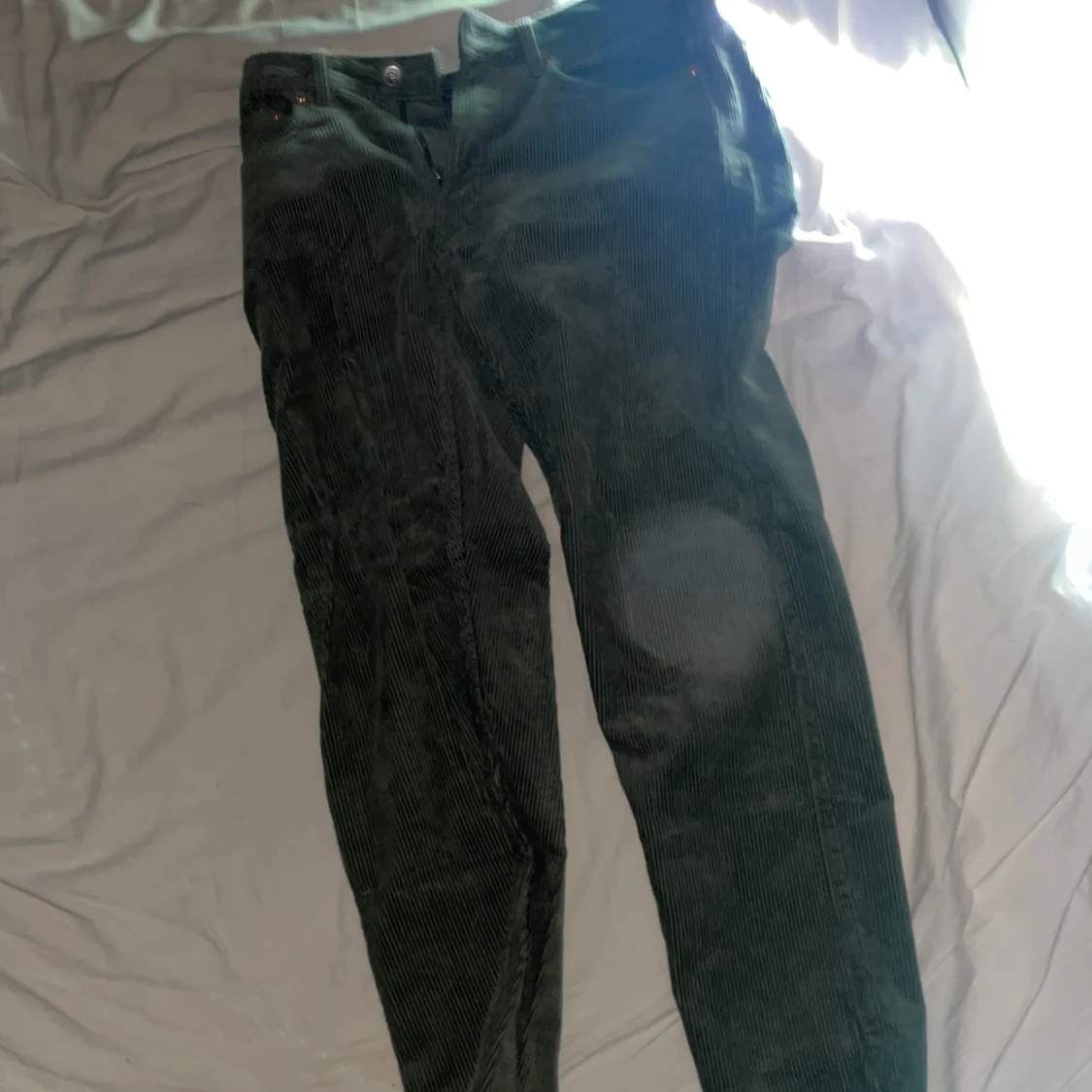 Gröna manchesterbyxor