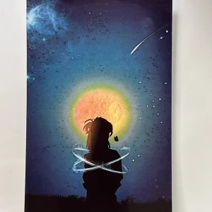 Klistermärke - Moonlight - Klistermärke 5 x 7.6 cm. Ritad av mig, hemmagjort. Alt via Swish, 10 kr frakt tillkommer - 15 kr totalt.