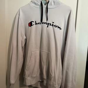 Flitigt använd hoodie från Champion i storlek M, bra skick 