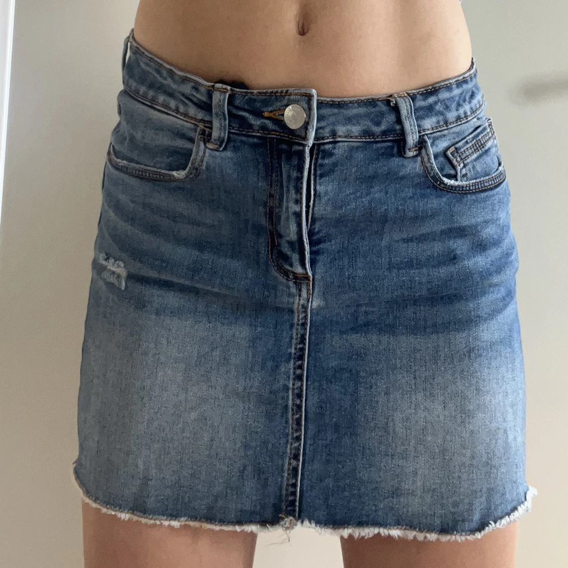 Mellanblå jeanskjol, zara kids