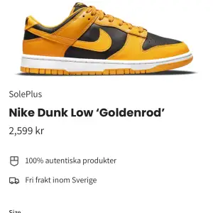 Nike dunks goldenrod, storlek 42