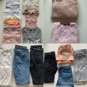 Klädbundle - Vid köp av alla kläder 249kr (vid köp av specifika kläder se profil) Kan mötas upp  Rosa Hoodie XS Gant st170 Puma XS Rött tryck XS Milano XS Nasa S Träningsbyxor S Oranga Shorts XS Jeansshorts 36 Mjukisbyxa S VitaJeans S BlåJeans 27/32 SvartJeans 26