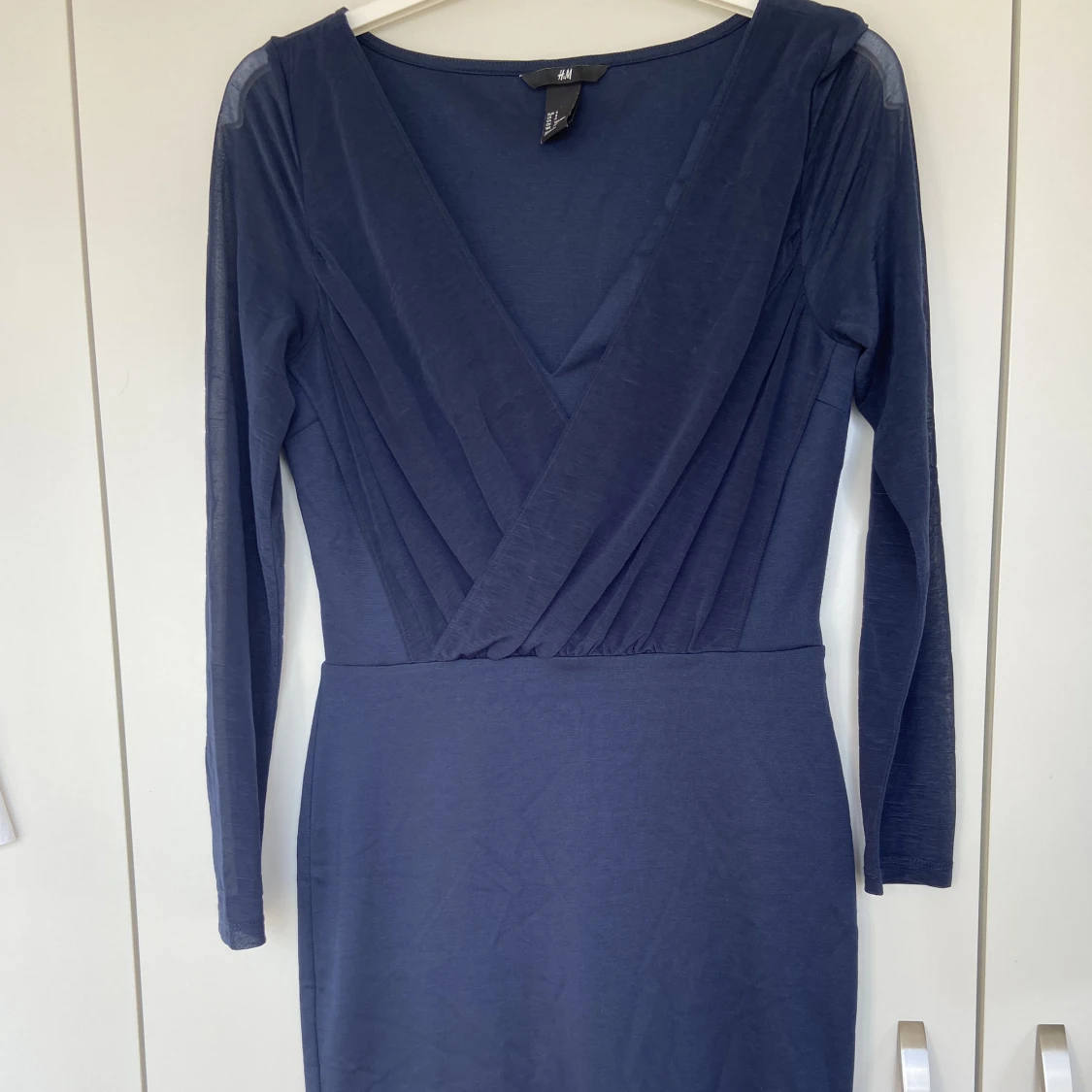 Snygg mjuk blå klänning stl S