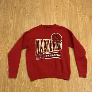 Vintage University sweatshirt med lite scuffs, storlek M, sitter som en S, vill även tillägga att den sitter lite tight i ärmarna