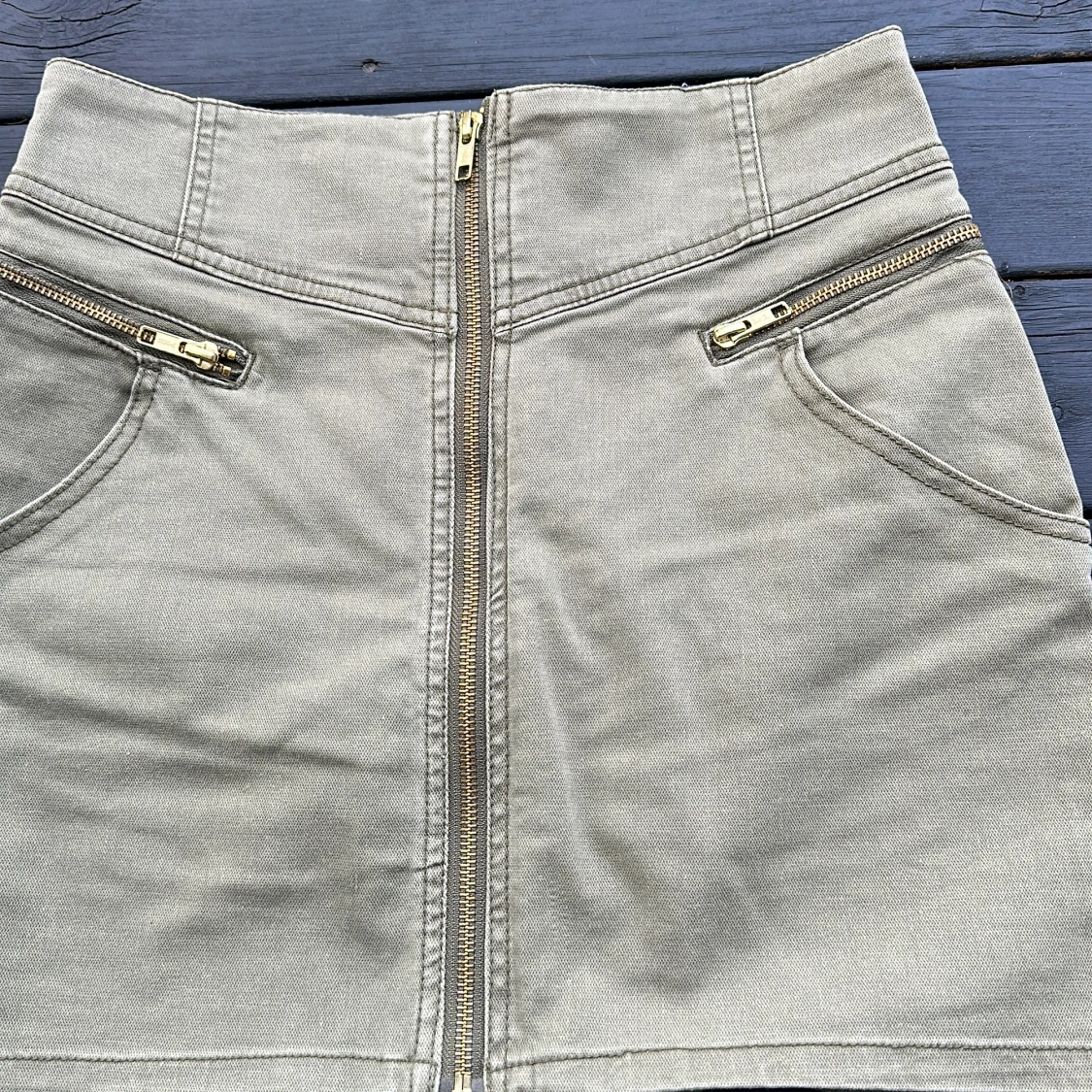 Militär jeans kjol  - 90