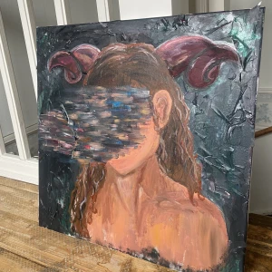 Tavla 50x50 - Tavla gjord av mig. 50x50cm. Tog 7 timmar att göra, därav priset.