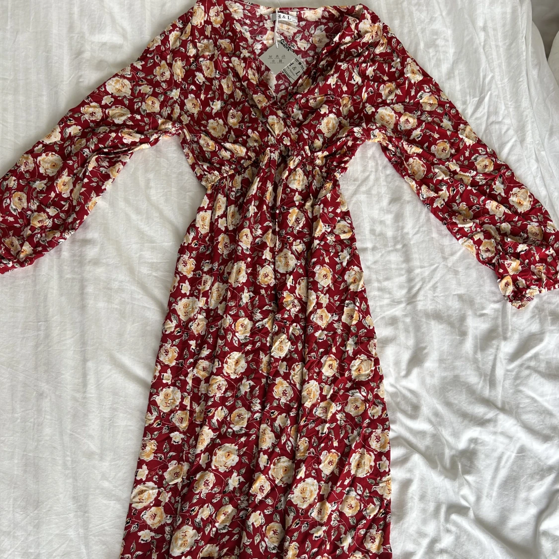 Blommig långklänning