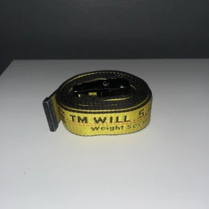 Off-White bälte - Gult off-white bälte, 6/10 skick. Pris kan diskuteras