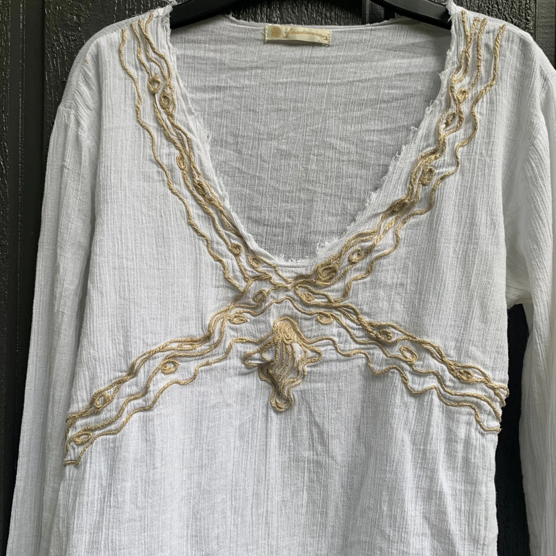 Vit långärmad - 90