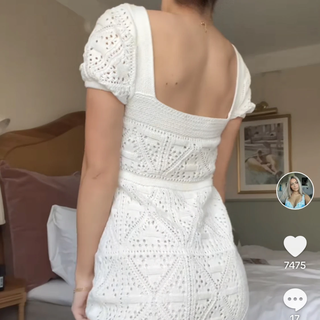 Stickad klänning  - 90