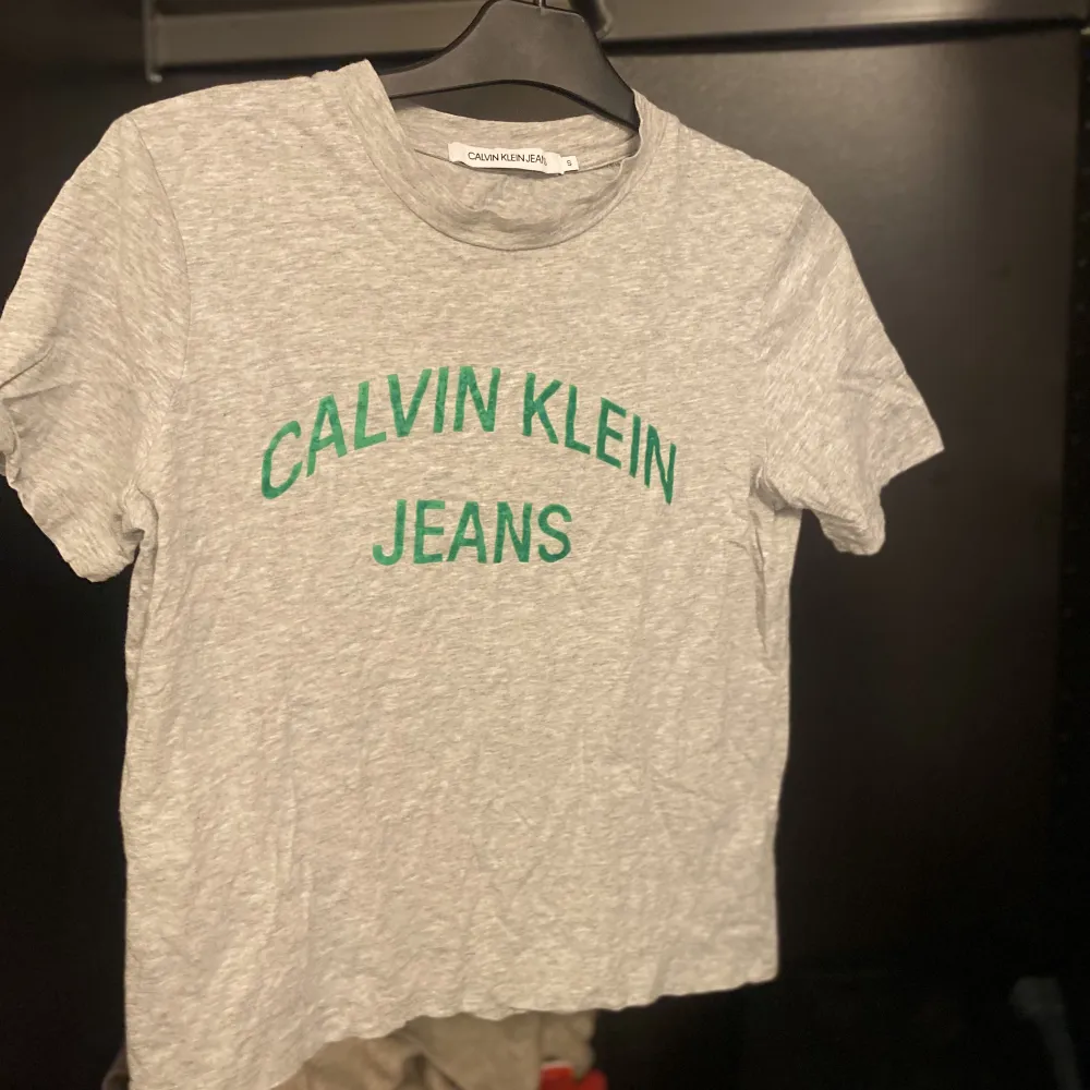 Säljer denna calvin Klein T-shirt jätte fin och nyskick . T-shirts.
