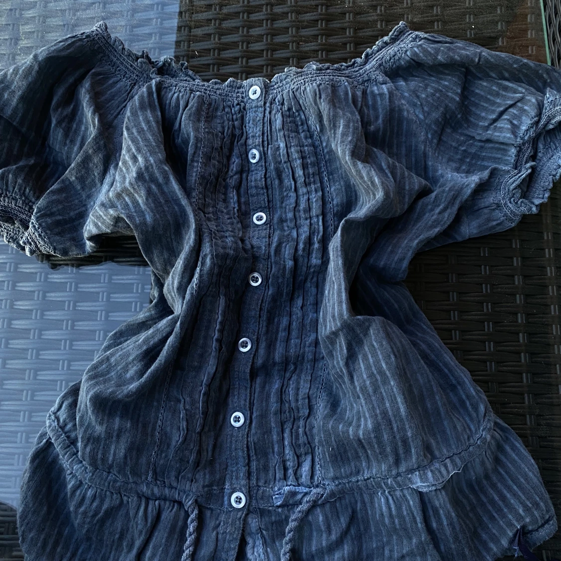 Button up shoulders down shirt