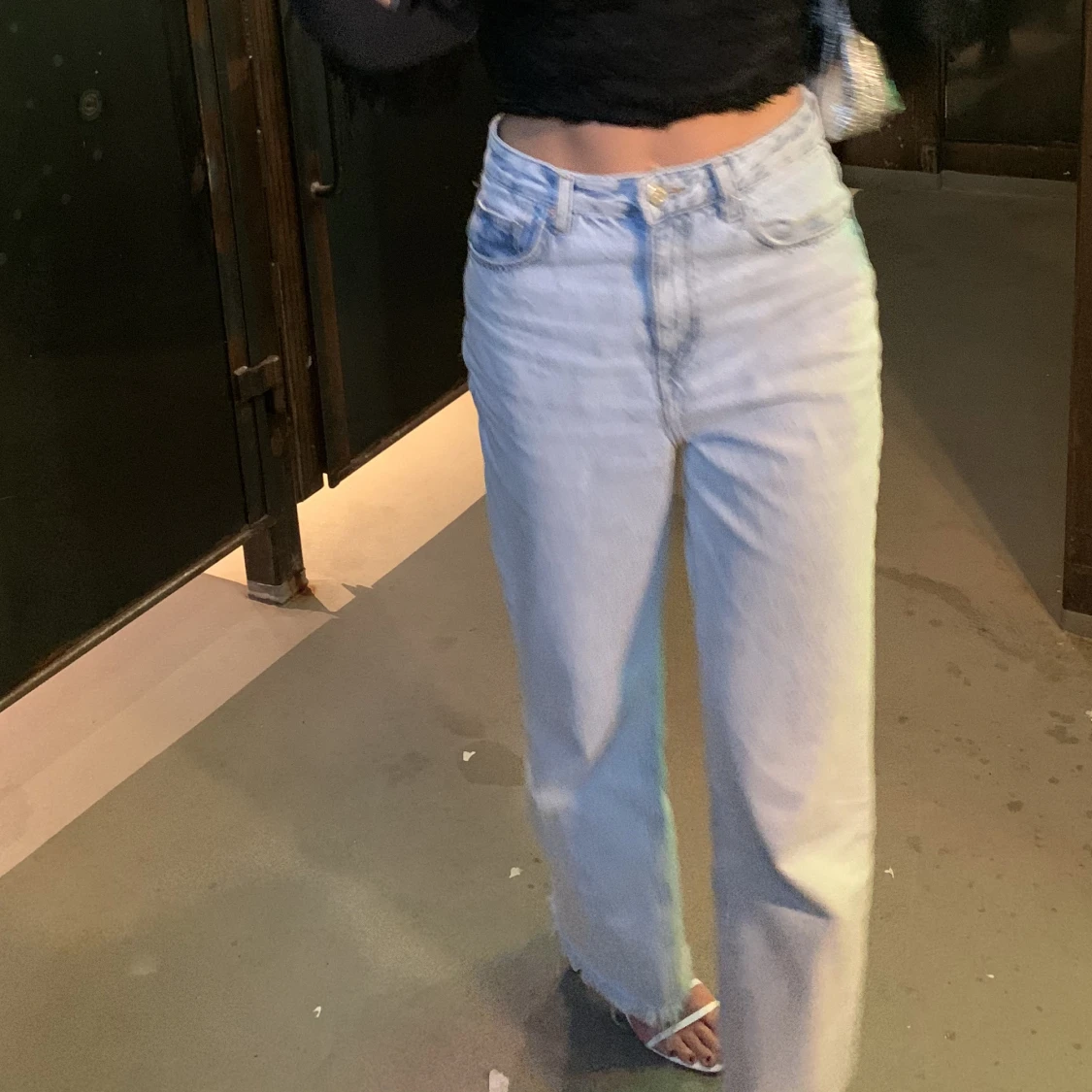 Ljusblå zara jeans - 90