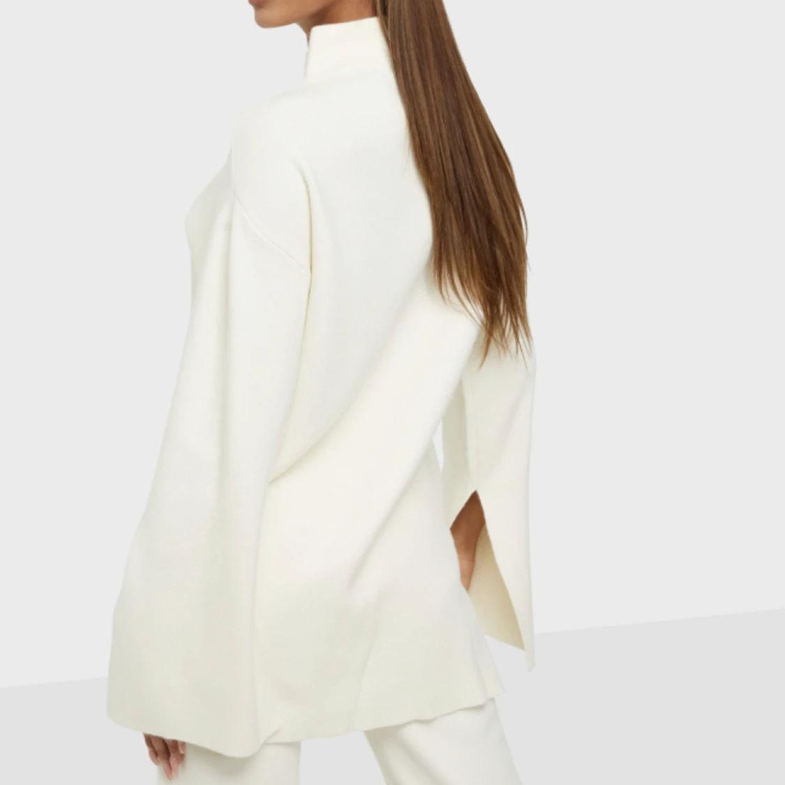 Vit stickad tröja - 90