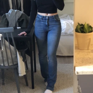 Jeans - Mid waist jeans från Zara, köpta för jättelängesedan men knappt använda, dom är lite bootcut men det syns bättre på den sista bilden då min kompis som är 1,74 har på sig dom